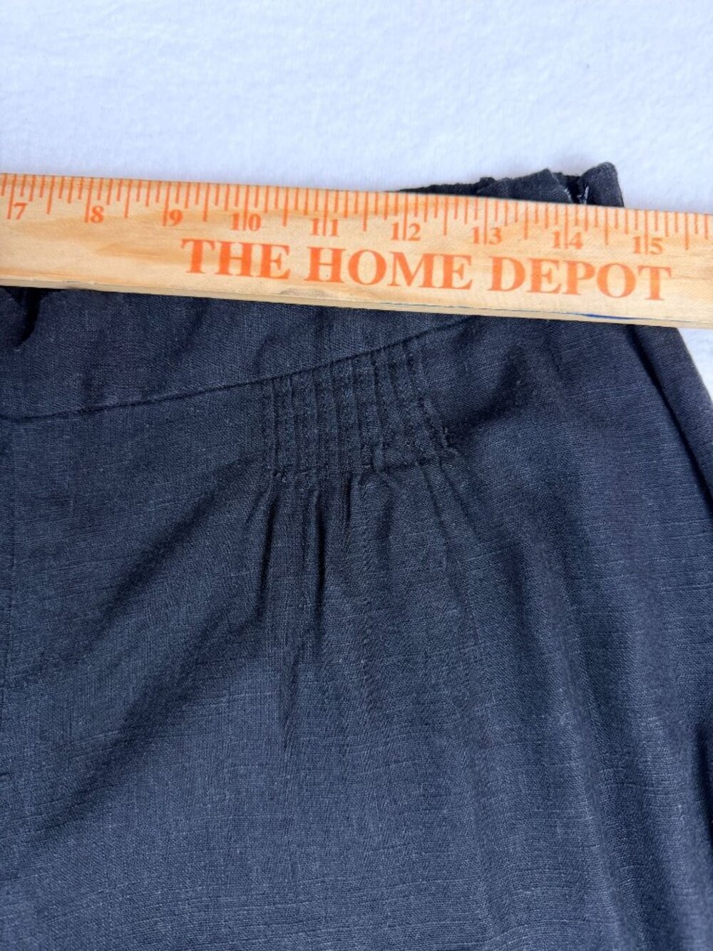 Halston Womens Black Wide-Leg Linen Viscose Blend Pants Size 12 Side-Zip Closure - Picture 9 of 14